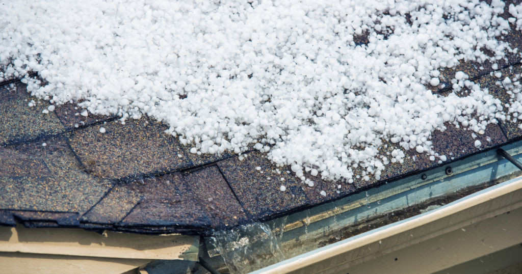 Hail Damage on a Roof